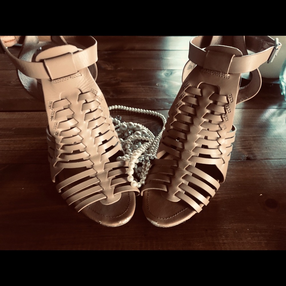 Steve Madden Woven Leather Block Heels